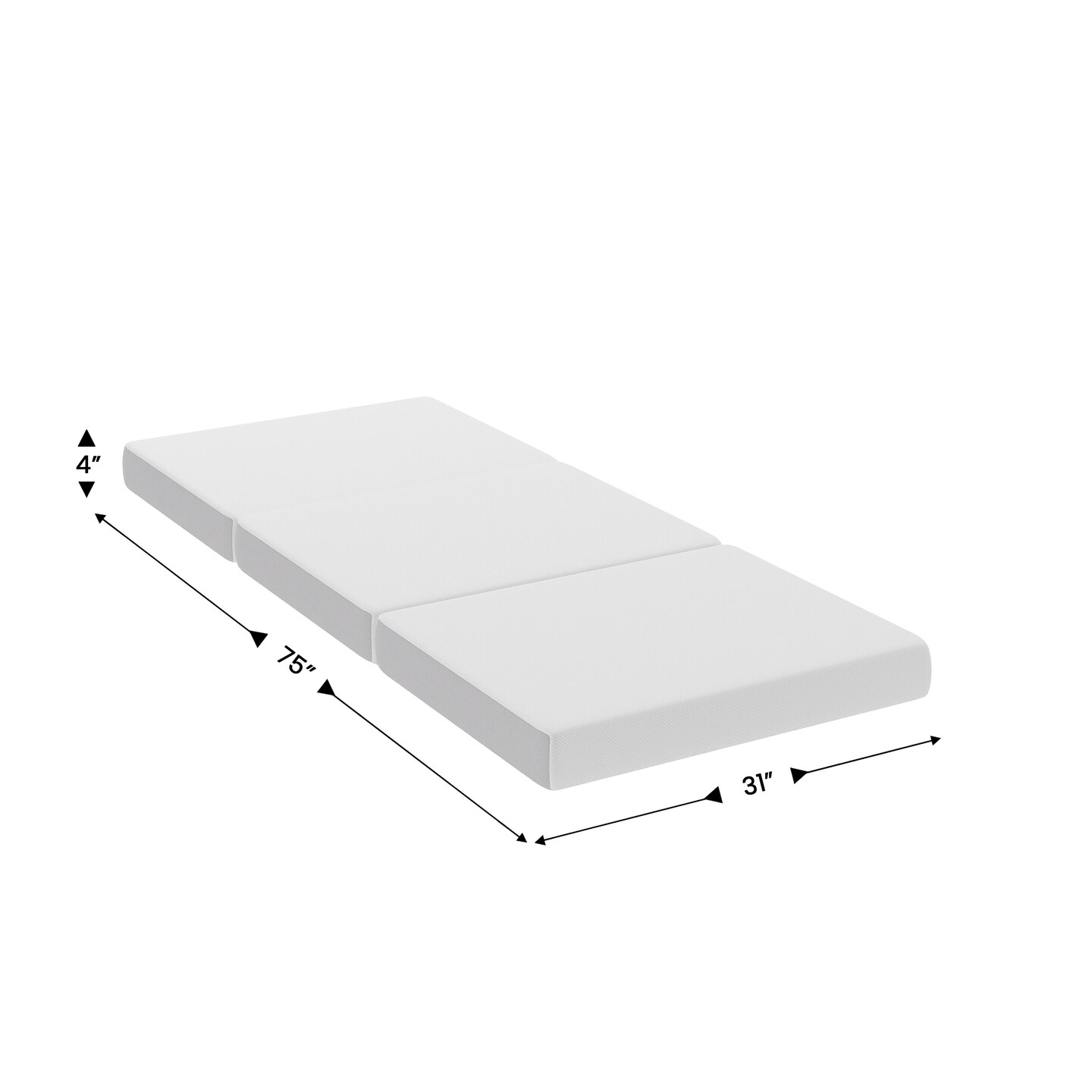 Emma and Oliver Nova Cooling Tri-Fold Memory Foam Mattress in a Box with Supportive Foam Base and Washable Cover