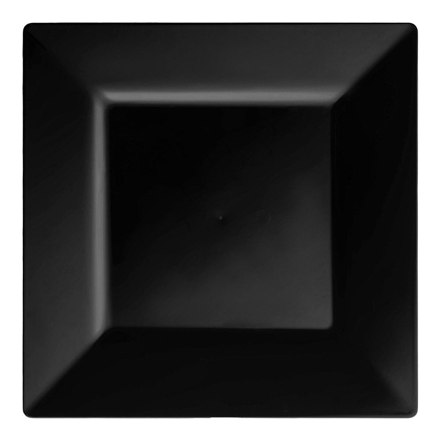 Black Square Plastic Dinner Plates - 9.5" (120 Plates)