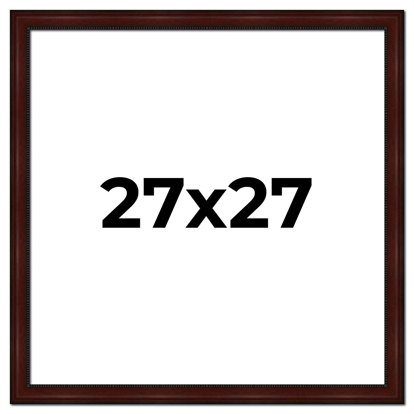 Square Distressed Brown Picture Frame - UV Acrylic, Foam Board Backing, Hanging Hardware