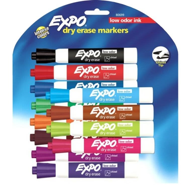 Expo&#xAE; Broad Chisel Tip Dry Erase Markers (Set of 12)
