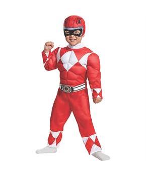 Red Power Ranger Muscle Costume for Toddlers