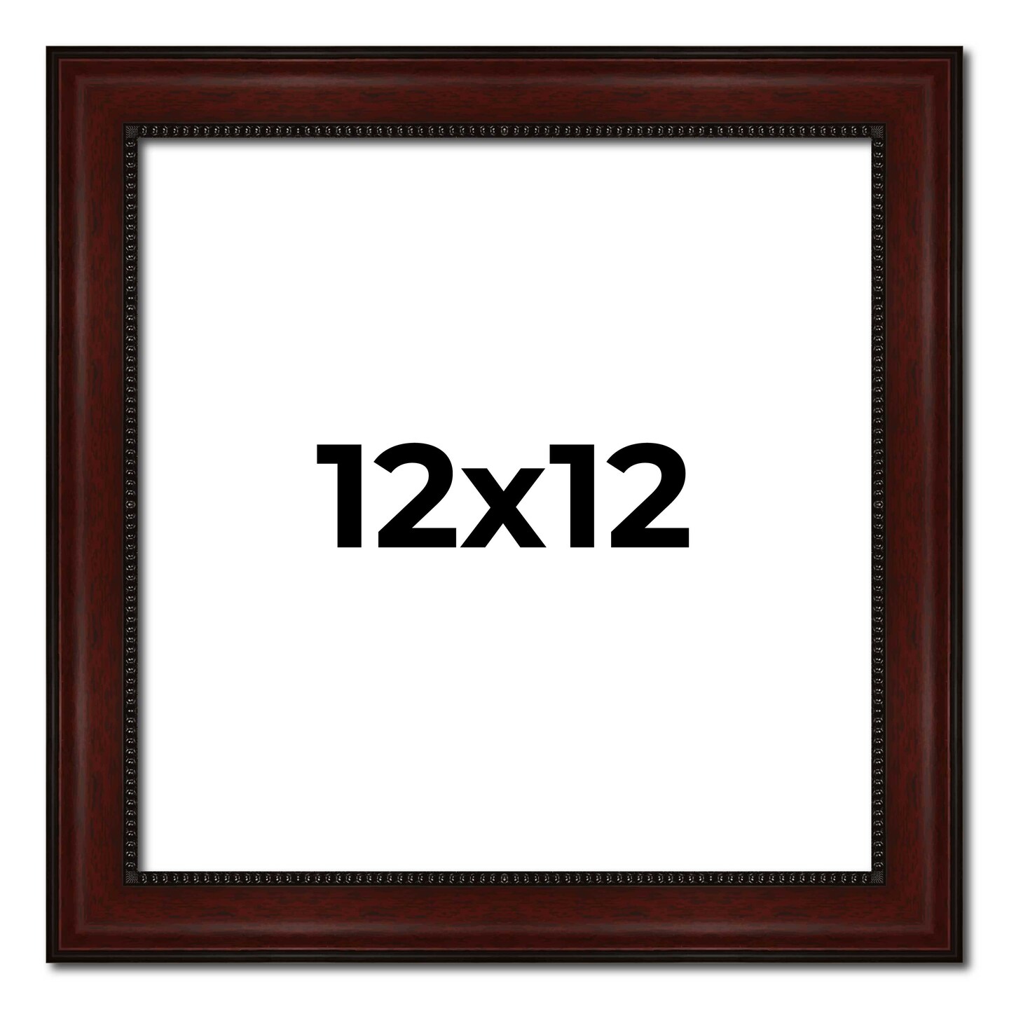 12x12 Distressed Brown Picture Frame - UV Acrylic, Foam Board Backing, Hanging Hardware