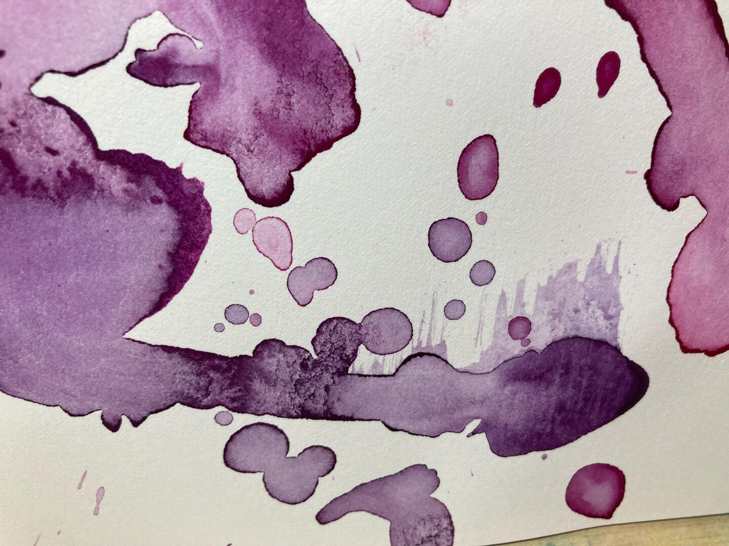 Abstract Watercolor shops Painting with Archival Ink Detail