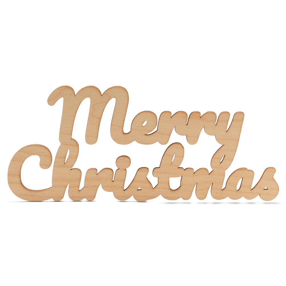 Script Wood &#x201C;Merry Christmas&#x22; Cutout, From 12&#x22;- 22&#x22; | Woodpeckers