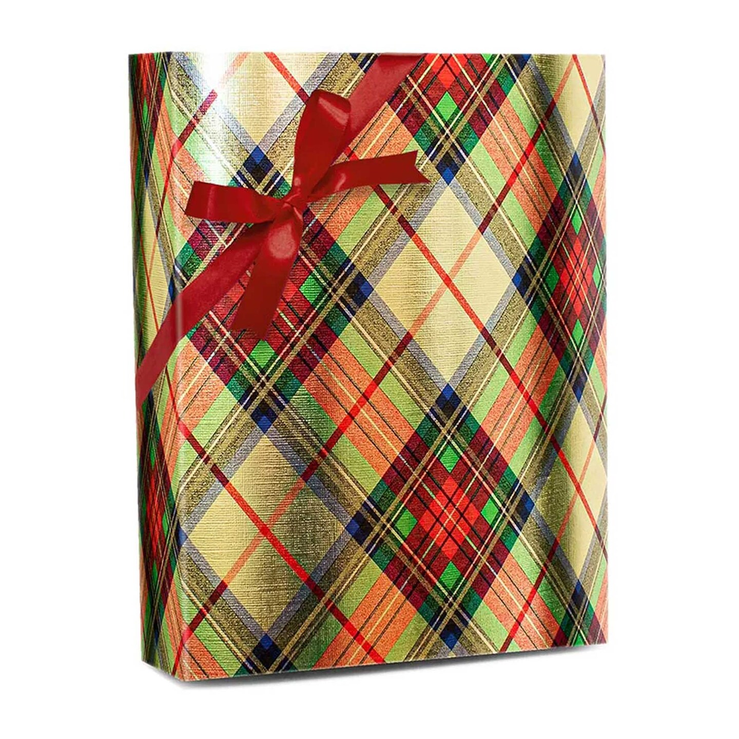 Plaid Christmas Wrapping Paper Traditional Gold Plaid 24 ''x833 '