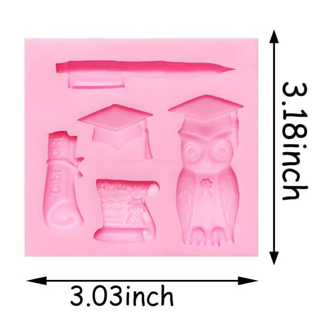 Graduation Owl Silicone Mold # 2