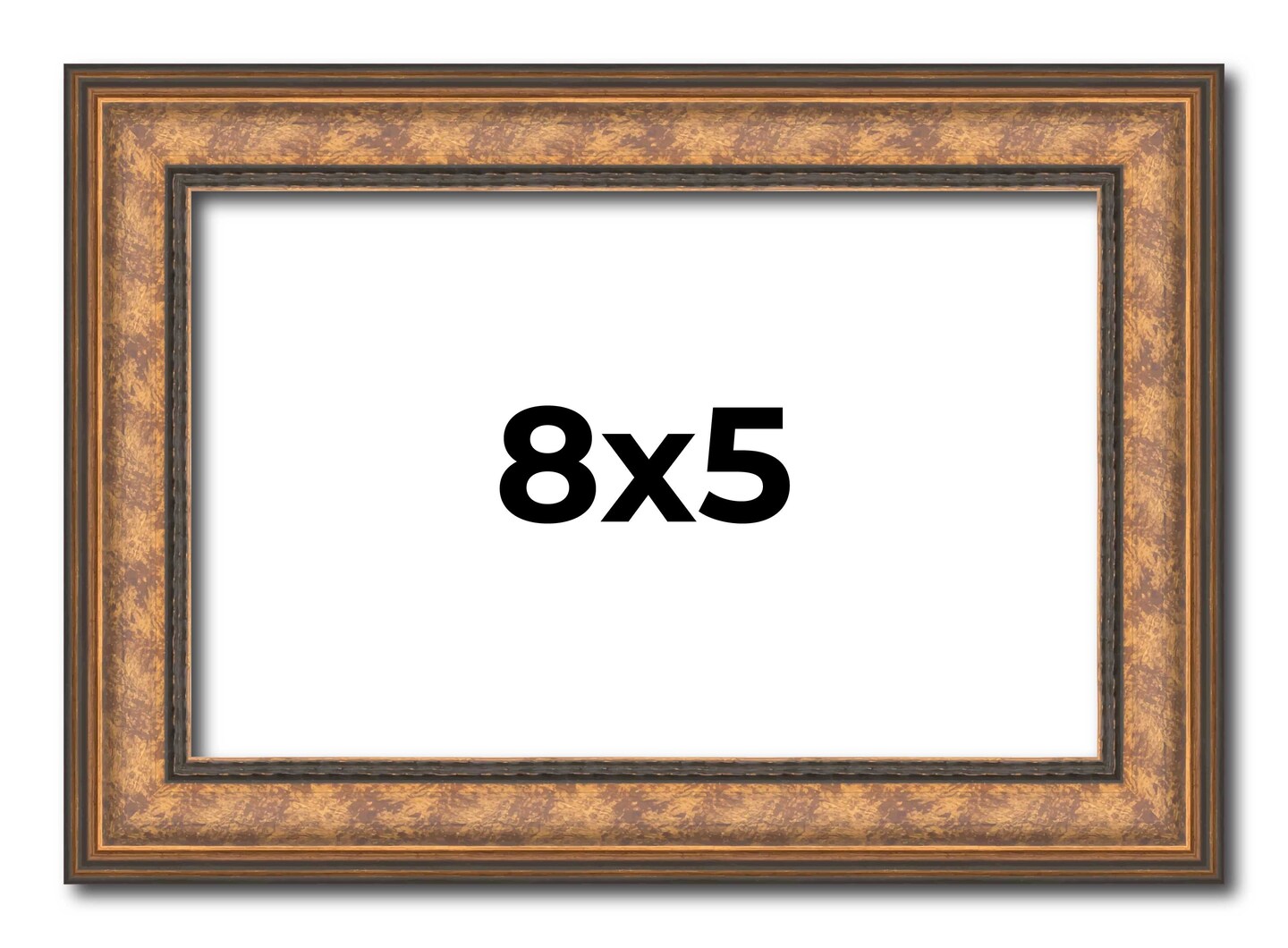 Photo Size Slim Profile Gold Picture Frame - UV Acrylic, Foam 