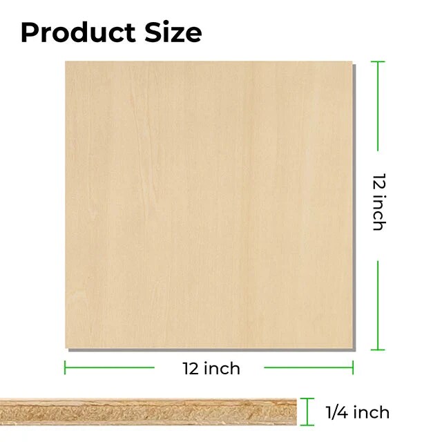 3mm Basswood Plywood 12*12inch 18pcs