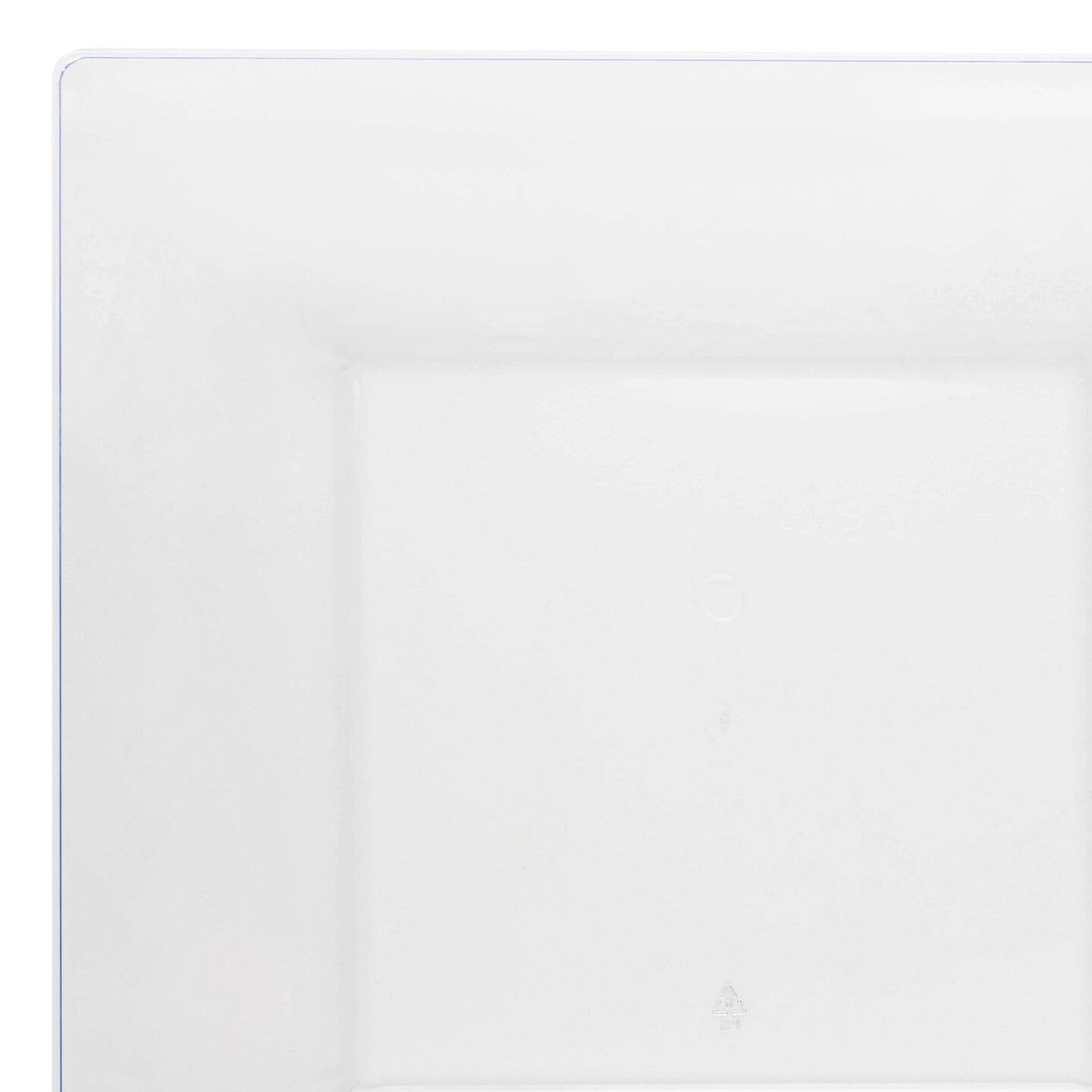 Clear Square Plastic Dinner Plates - 9.5&#x22; (120 Plates)