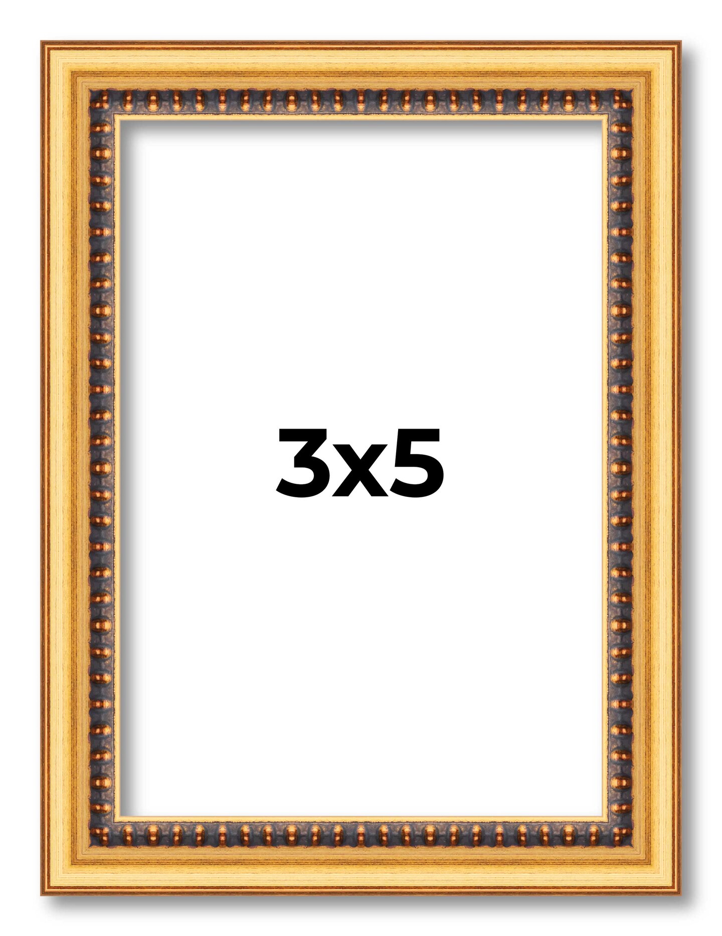 Photo Size Classic Modern Gold Frame - UV Acrylic, Foam Board Backing, Hanging Hardware
