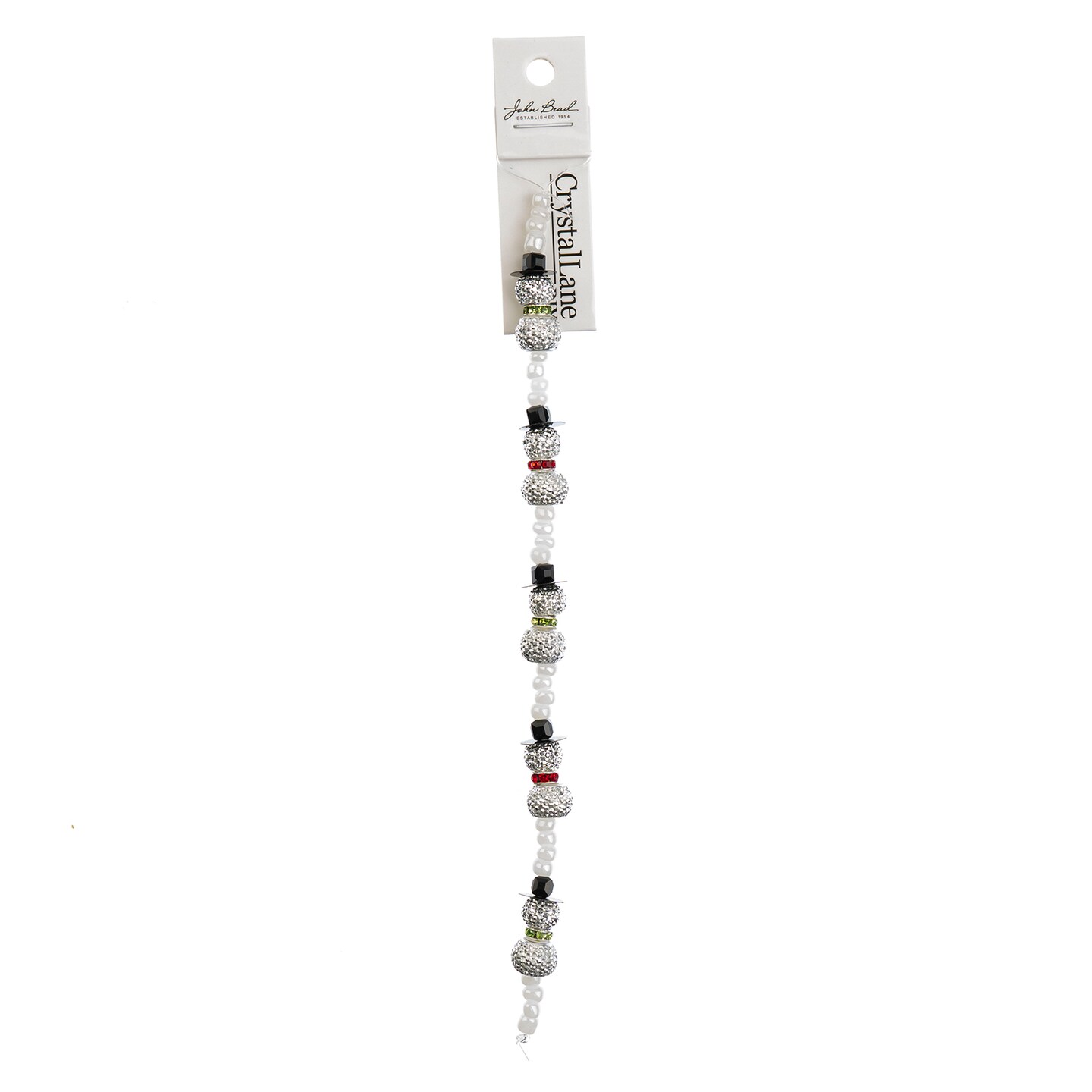 Crystal Lane DIY 7&#x22; Designer Holiday Glass Bead Mix Strand