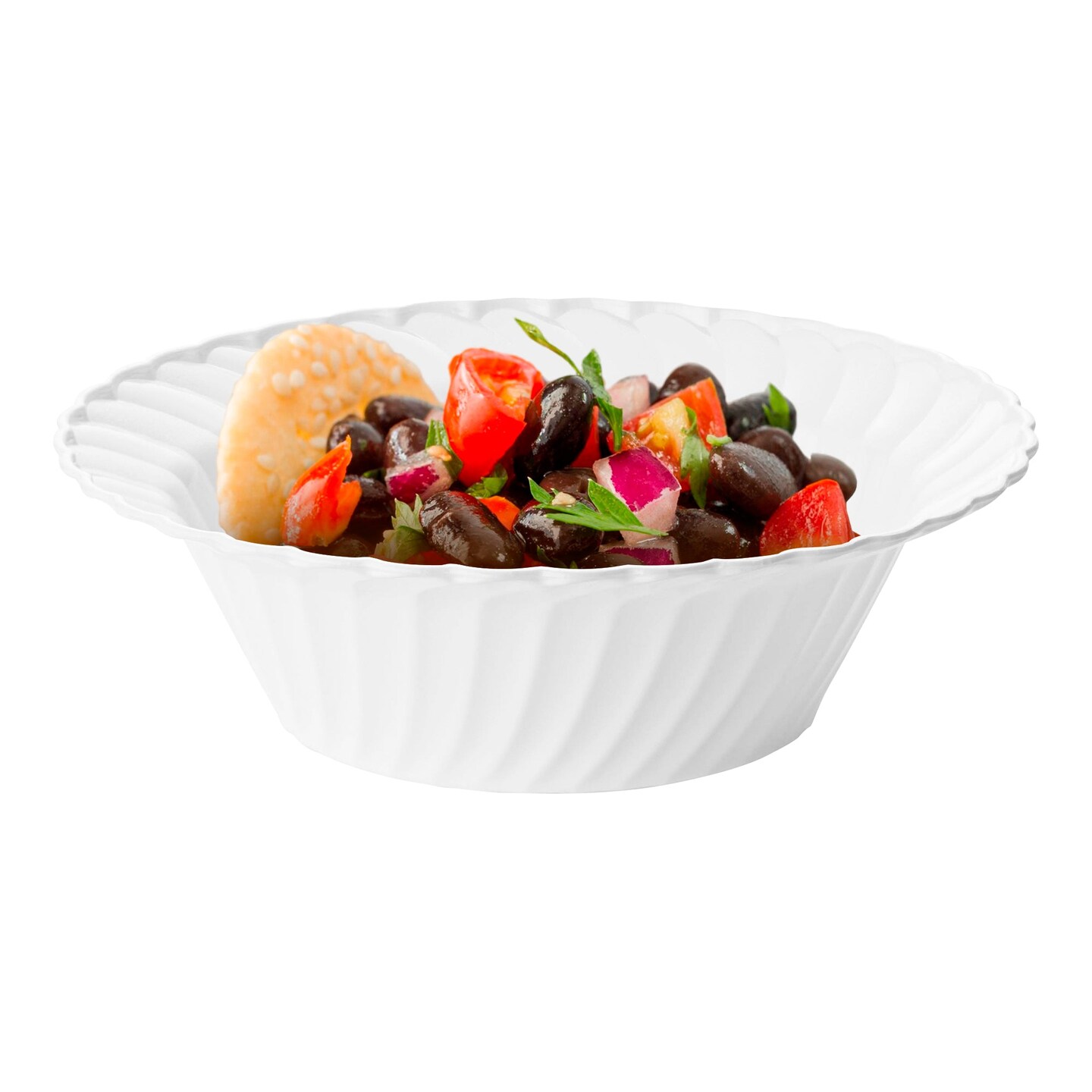 White Flair Plastic Dessert Bowls - 5 oz. (180 Bowls)