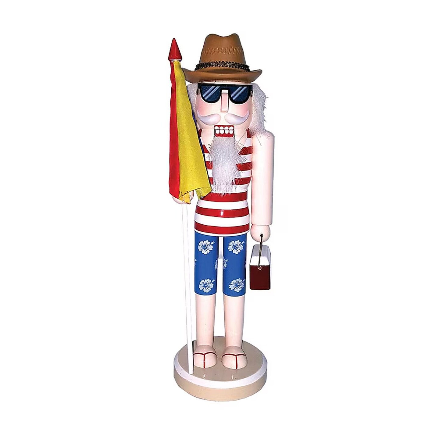 Santa&#x27;s Workshop 14 in Day at the Beach Nutcracker Figurine