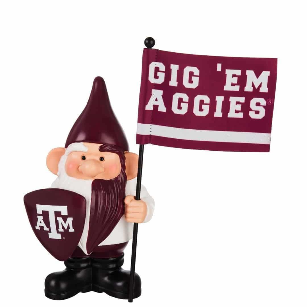 Texas A&#x26;M Gnome with Flag Gig Em Aggies