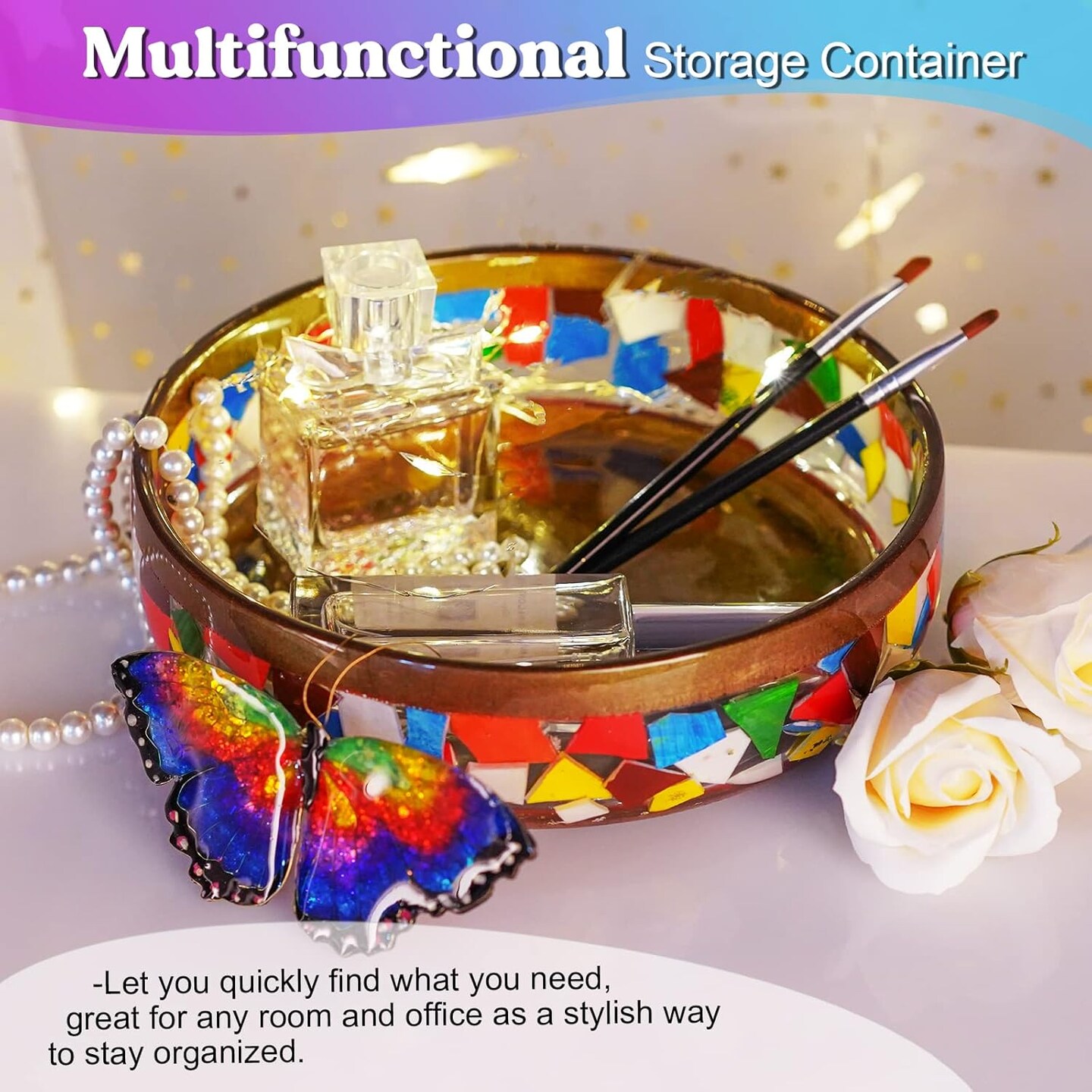 LET'S RESIN Large Epoxy Molds, 8'' for Succulent Pot, Round Silicone Molds for Casting Resin, Plaster, Concrete Cement, DIY Jewelry, Makeup Storage Container, Flower Plant Pots