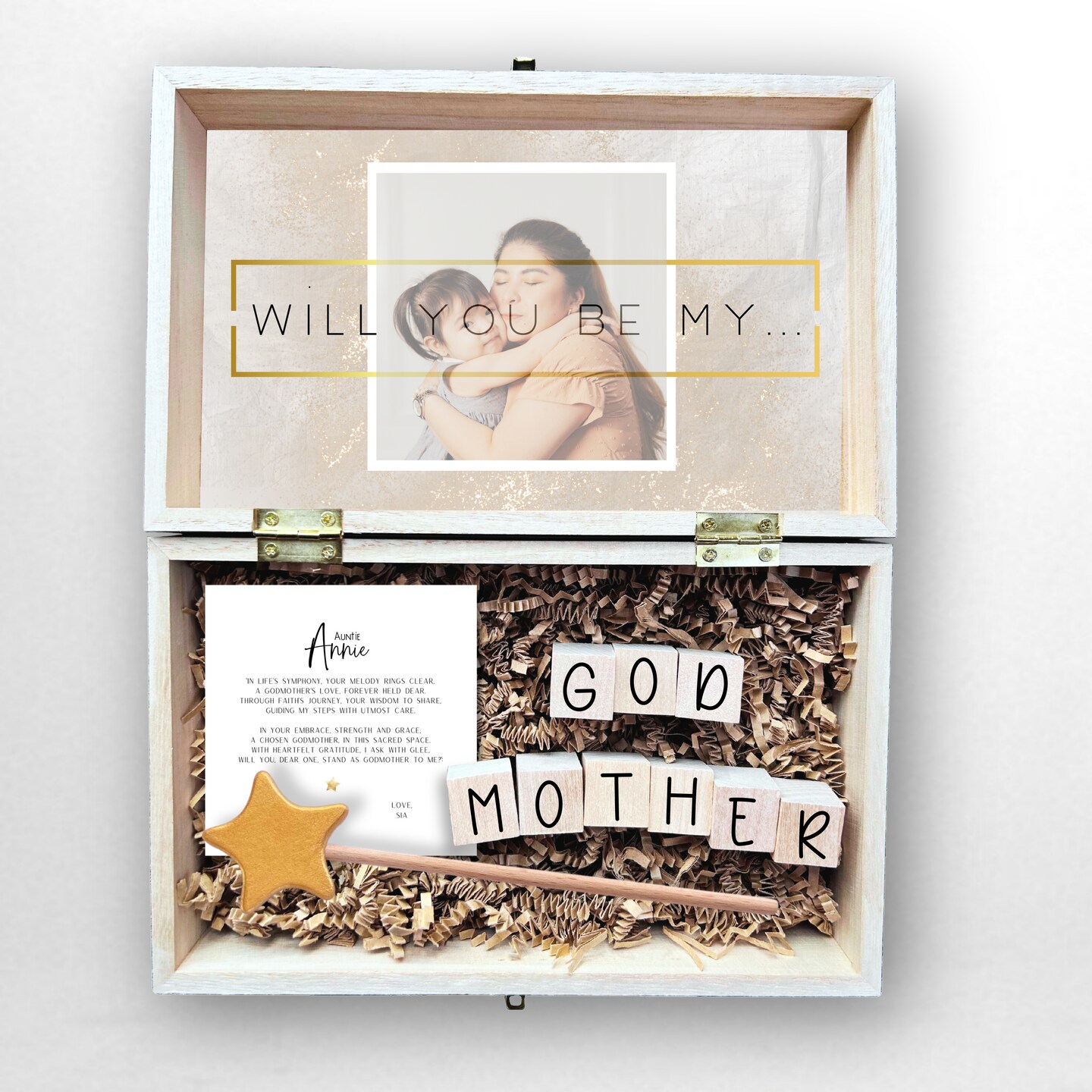 Geschenkset Für Patentante – Tasche & Spiegel Mit „Other Godmothers Me“ Aufdruck, Lustiges Patengeschenk Für Frauen