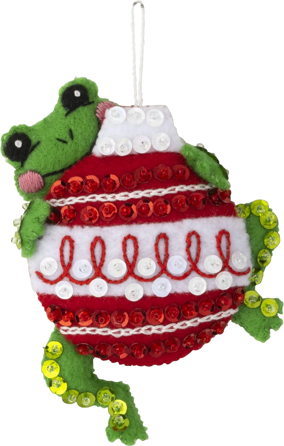 Felt Applique 6 Piece Ornament Making Kit, Hoppy Holidays, Perfect for DIY Arts and Crafts, 89468E