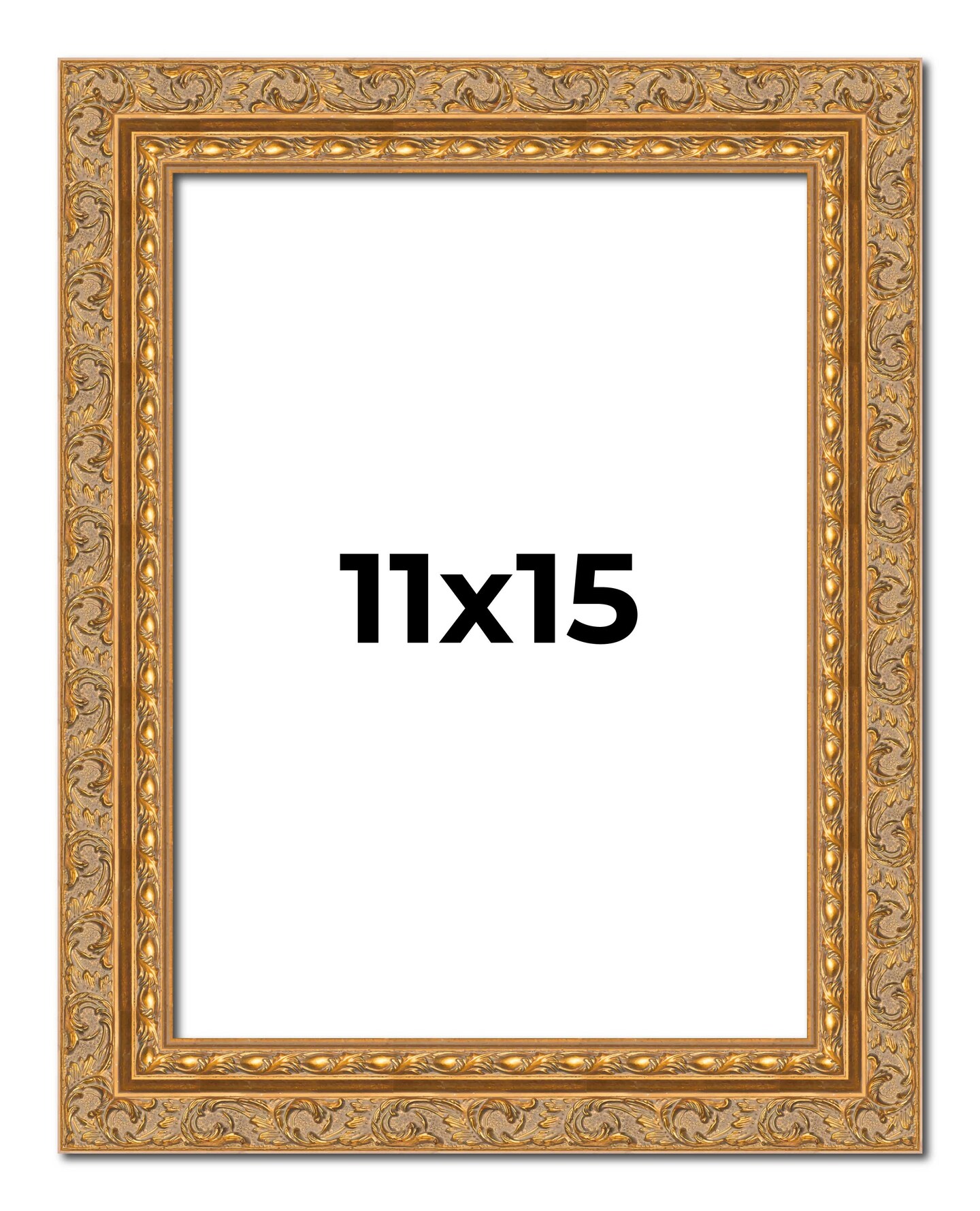 Contemporary Gold Picture Frame - UV Acrylic, Foam Board Backing, Hanging Hardware