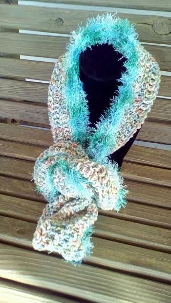 Land and Sea Crochet Infinity Winter Earth Tones, Neutrals with a  Splash of the Sea! Unusual! OOAK MakerPlace by Michaels