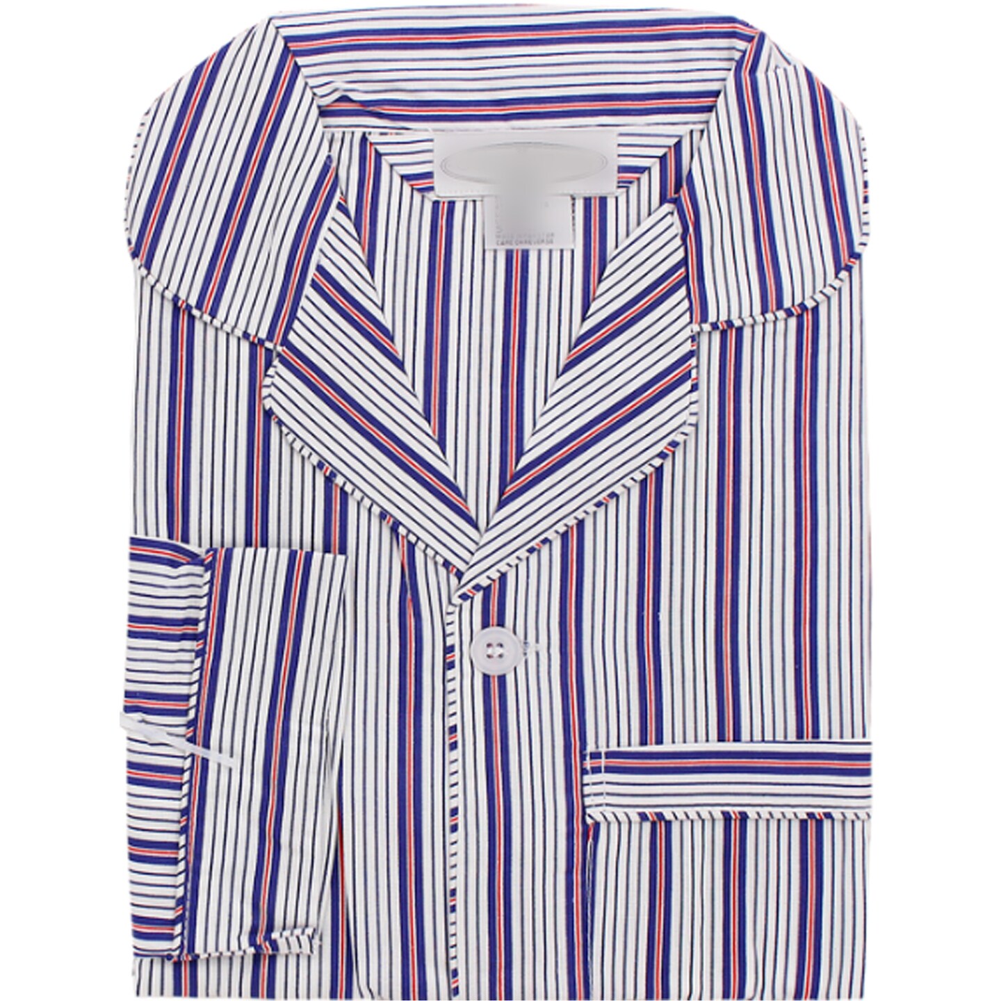 COMFORT ZONE Men&#x27;s Navy Stripe Long Pajama Set Relax in Style