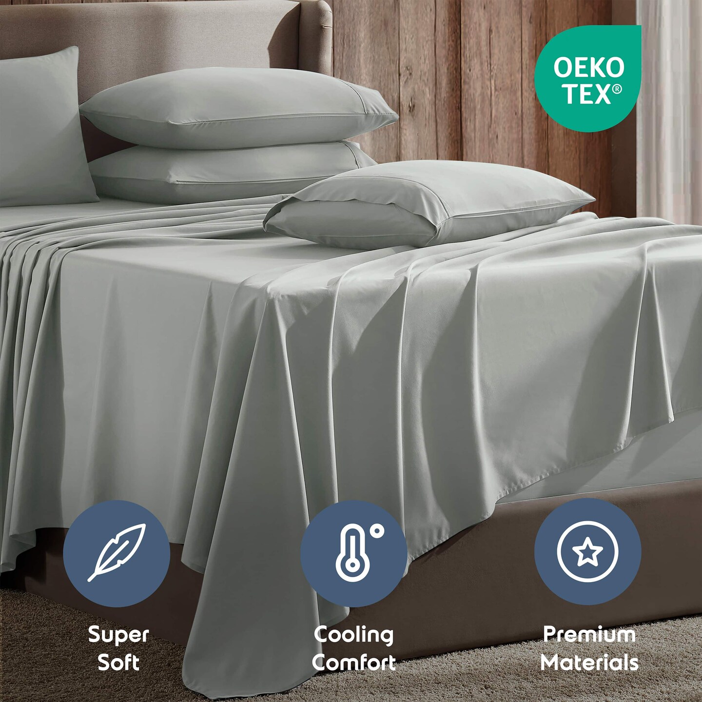 Nestl 6 PC Extra Deep Pocket Sheet Set