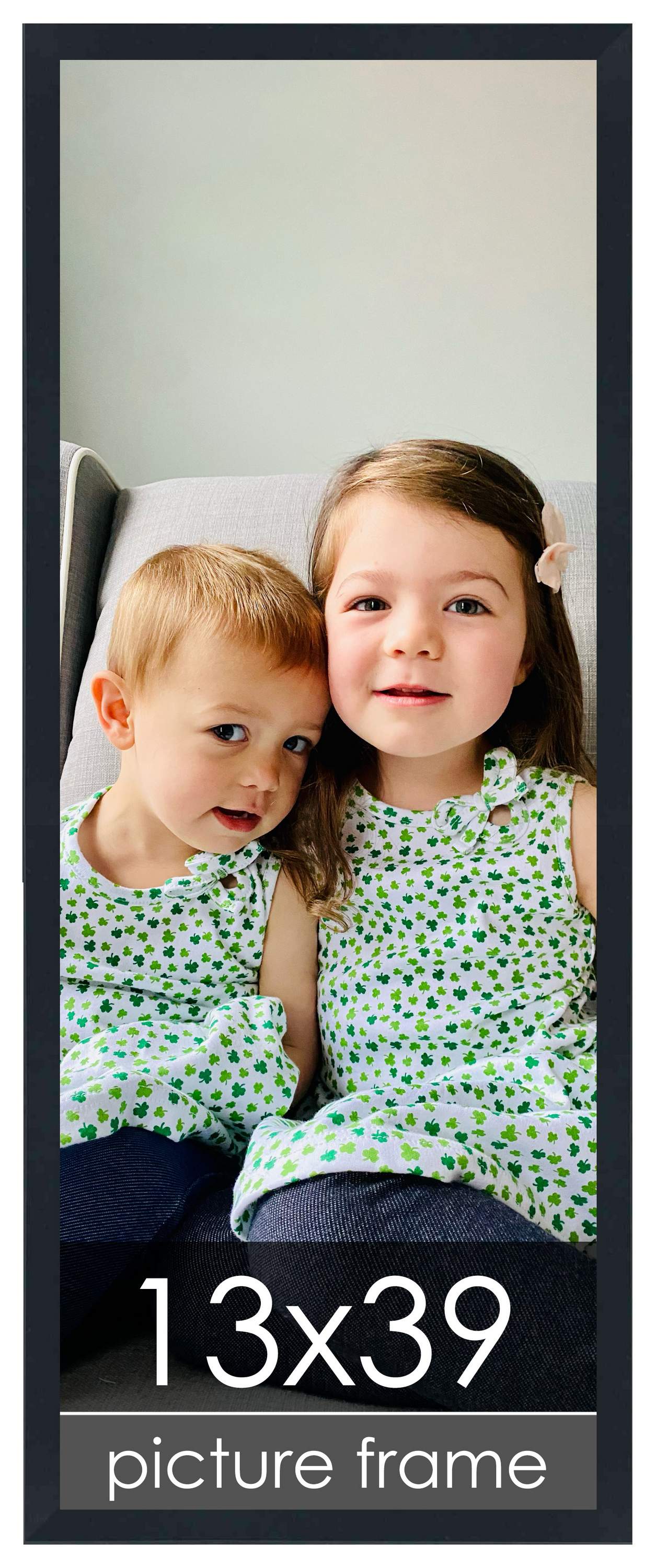 Panoramic Slim Profile Black Picture Frame - UV Acrylic, Foam Board Backing, Hanging Hardware