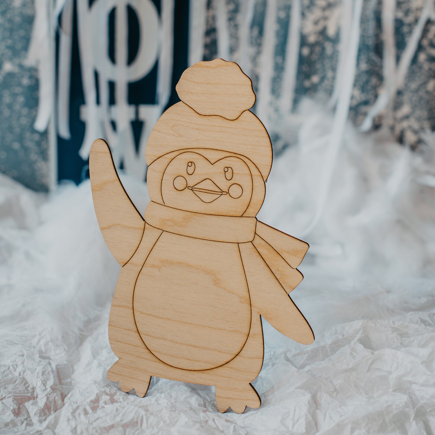 Christmas Wood Penguin Cutout, From 6"- 22", Craft/Decor | Woodpeckers