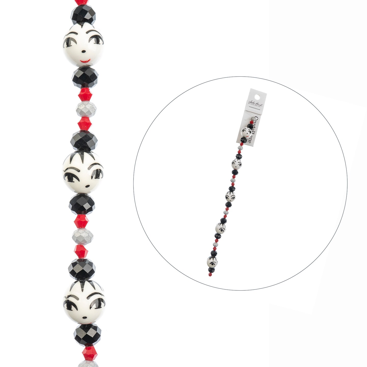 Crystal Lane DIY 7&#x22; Designer Glass Focal Bead Mix Strand