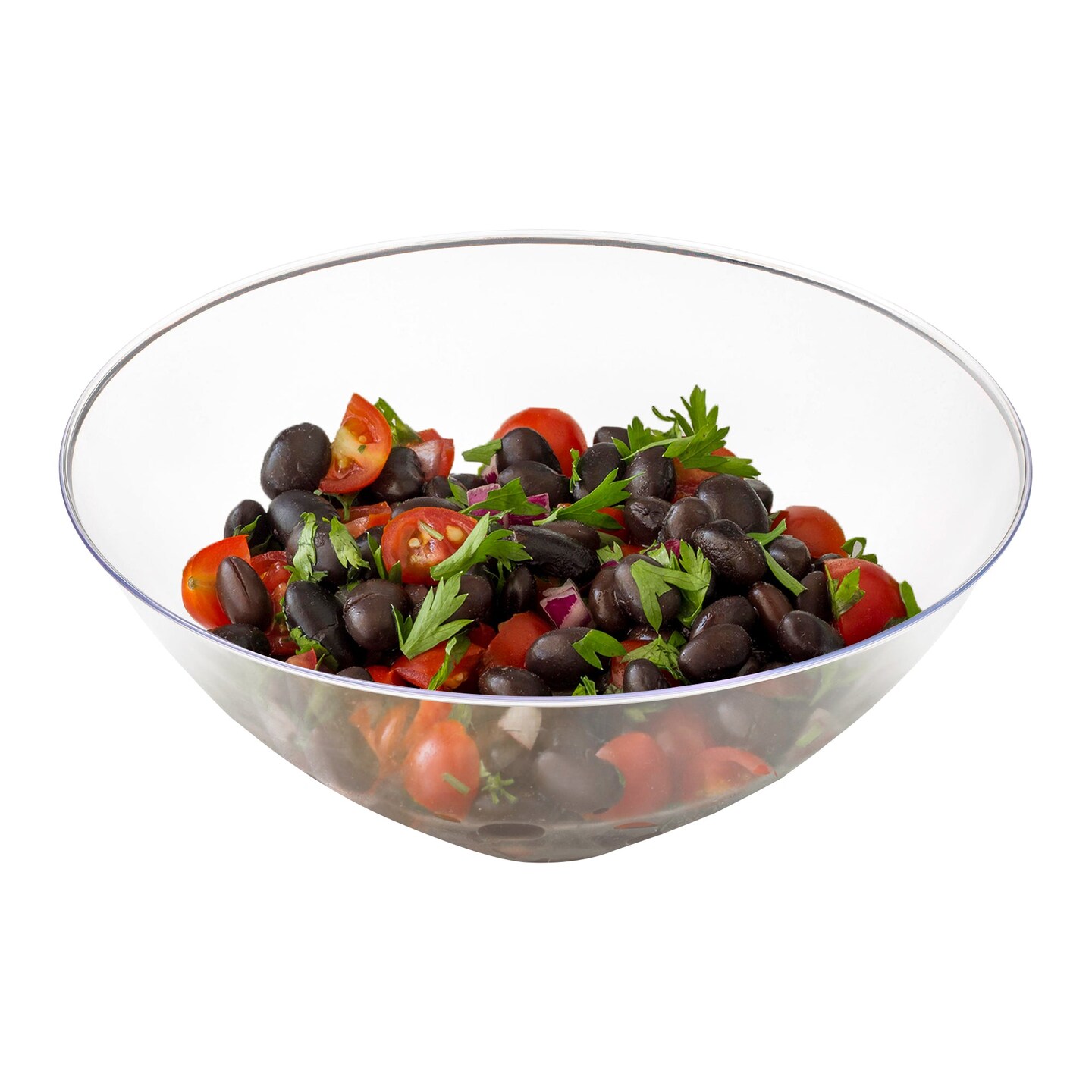 Solid Clear Organic Round Disposable Plastic Bowls - 32 oz. (60 Bowls)
