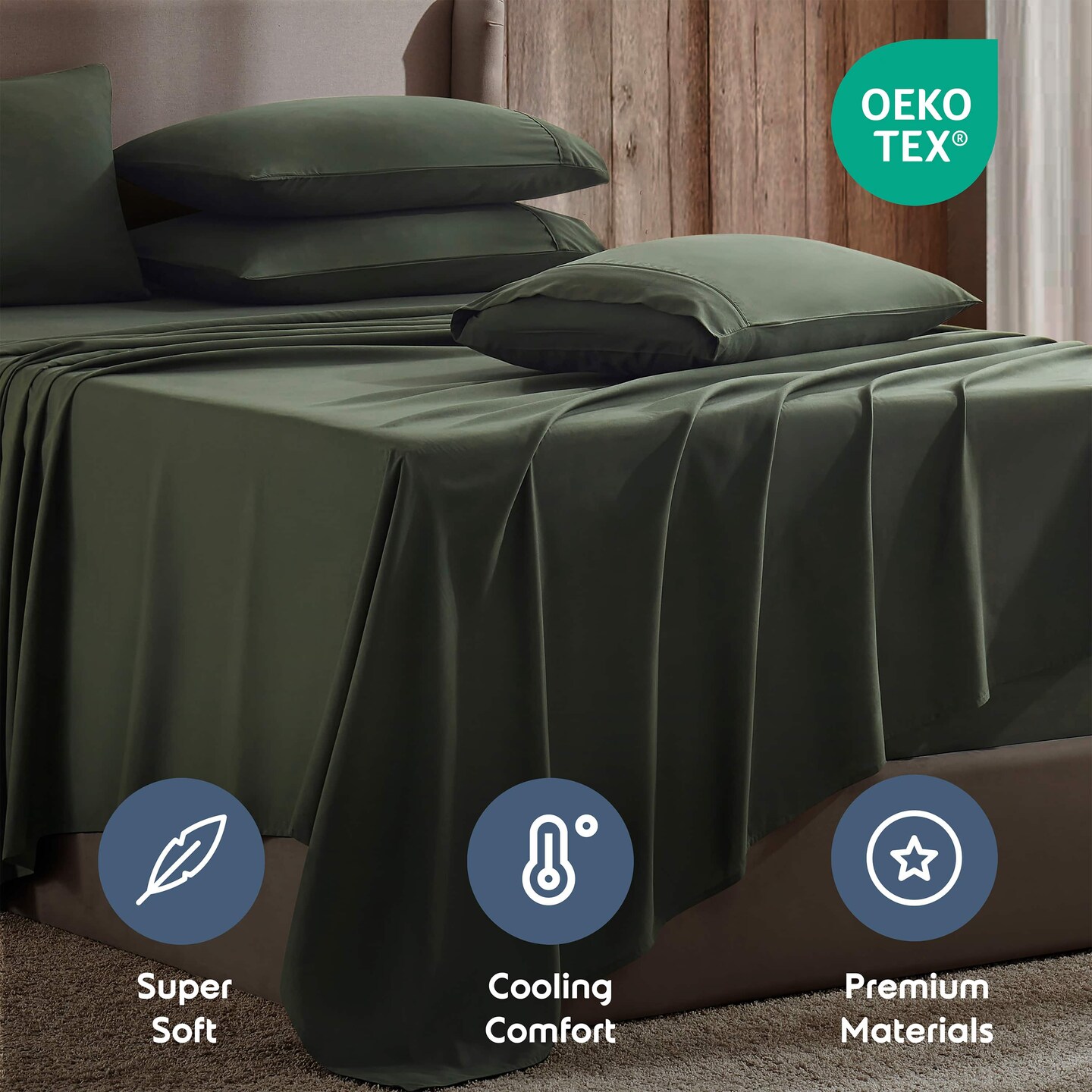 Nestl 6 PC Extra Deep Pocket Sheet Set