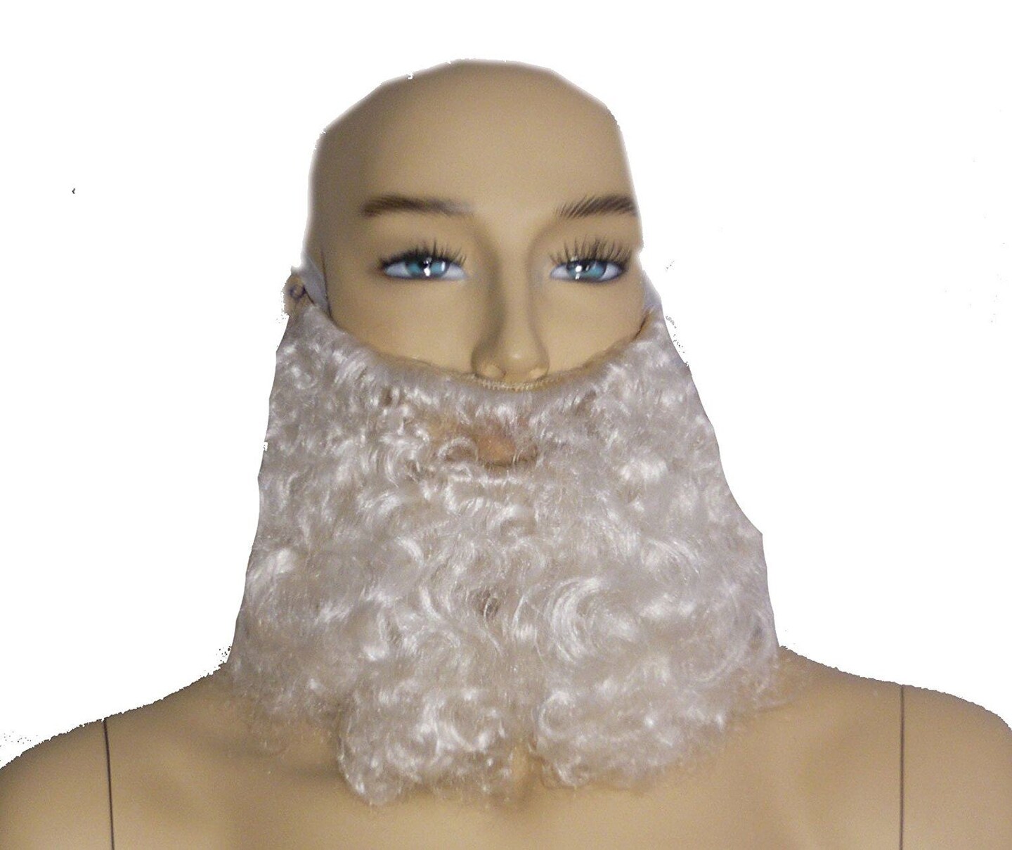 White Curly Beard adult mens Santa Christmas Halloween costume accessory