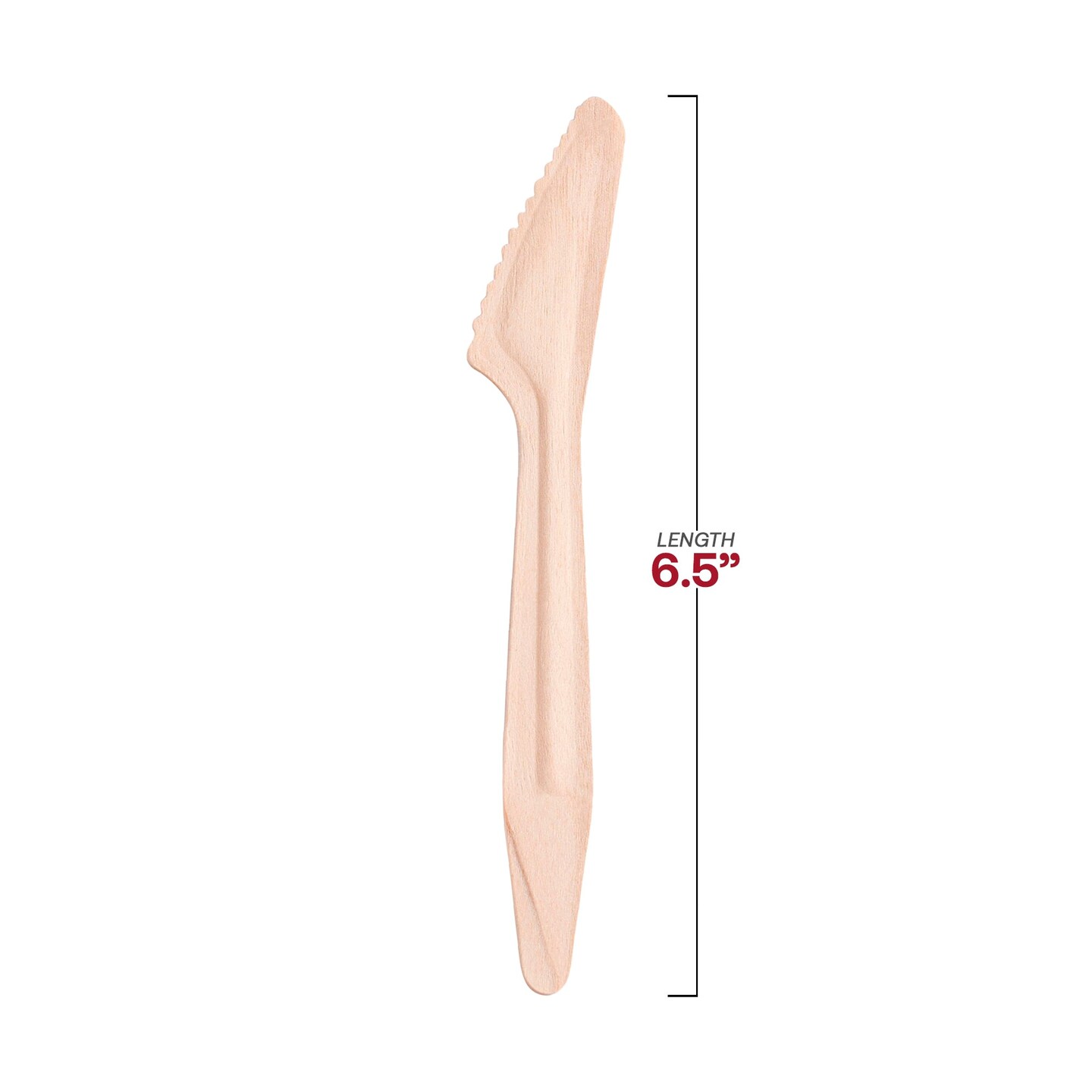 Natural Birch Eco-Friendly Disposable Dinner Knives (600 Knives)