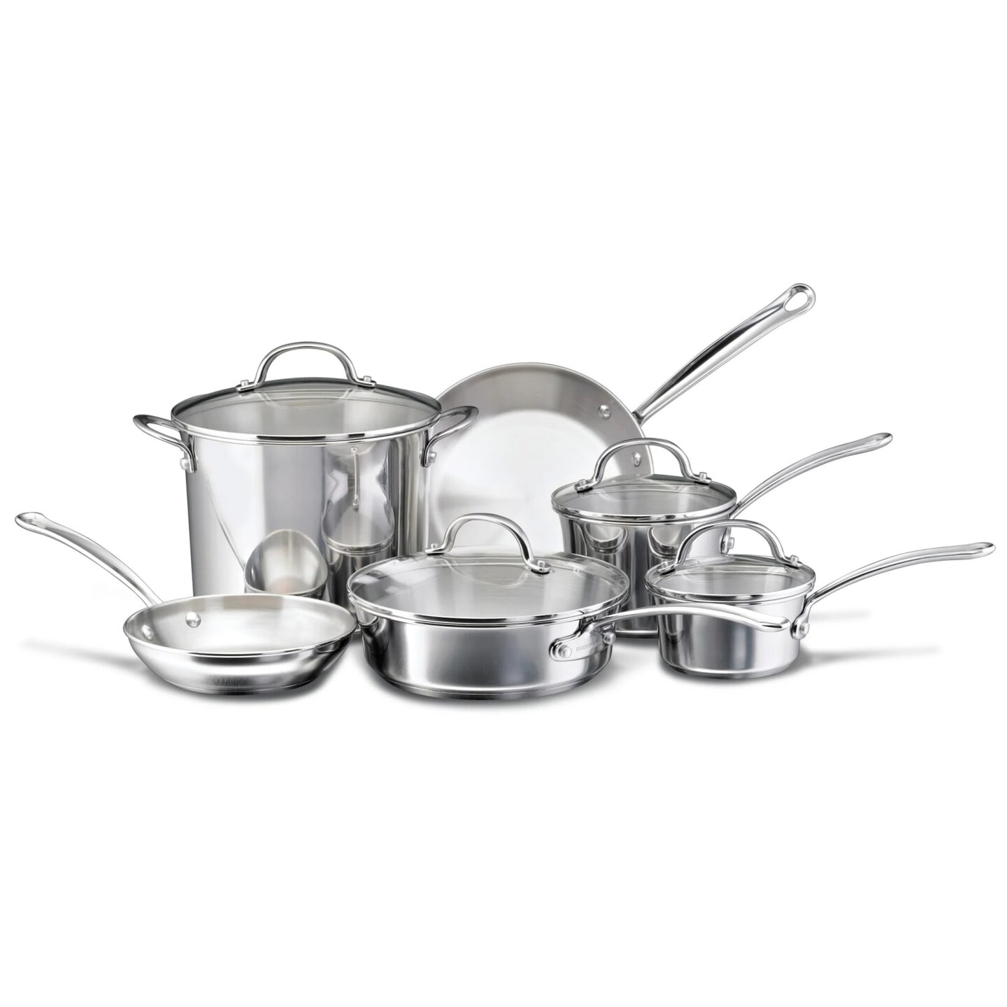 Farberware Millennium Stainless Steel Cookware 10-Piece Set – Professional Quality Pots and Pans for Versatile Cooking