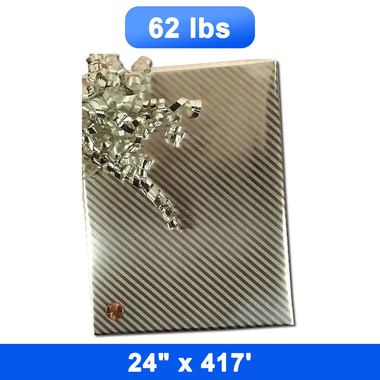 Striped Wrapping Paper 24&#x22; x 417&#x22; Roll 62 lbs