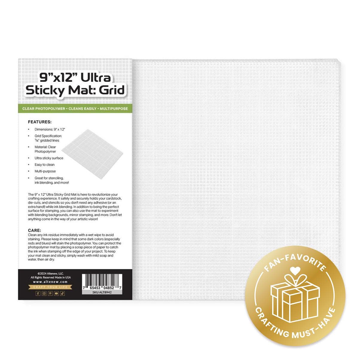 9&#x22;x12&#x22; Ultra Sticky Mat: Grid