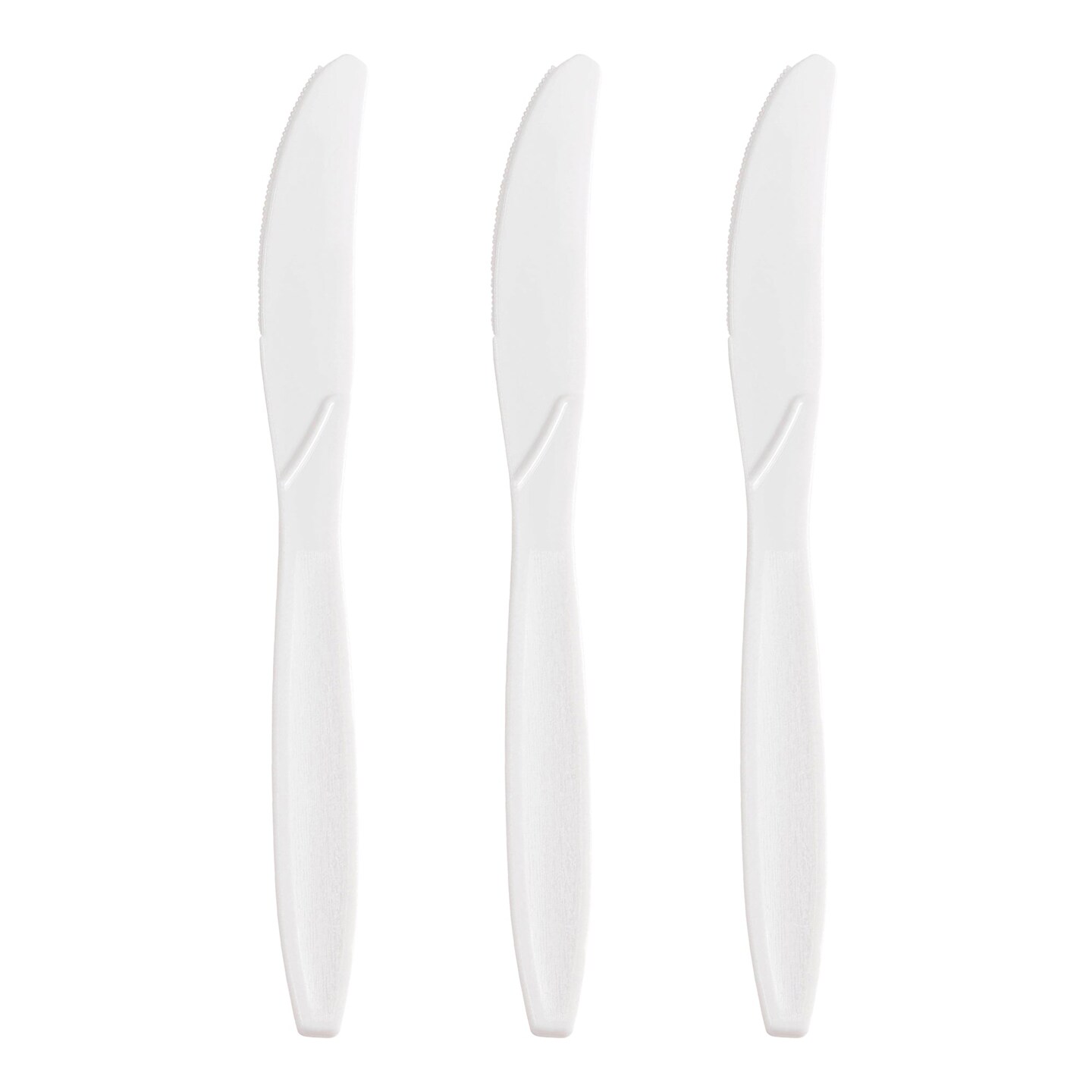 White Plastic Disposable Knives (1000 Knives)