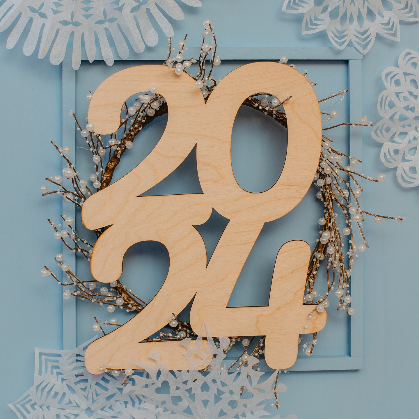 New Years Wood 2024 Cutout,&#xA0;From 12&#x22;- 24&#x22;, Door Hangers| Woodpeckers