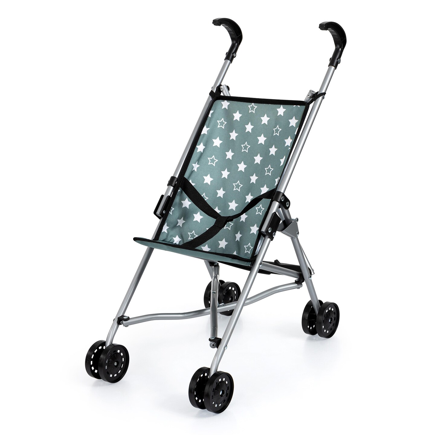 Buggy Doll Umbrella Stroller, Green &#x26; White Stars