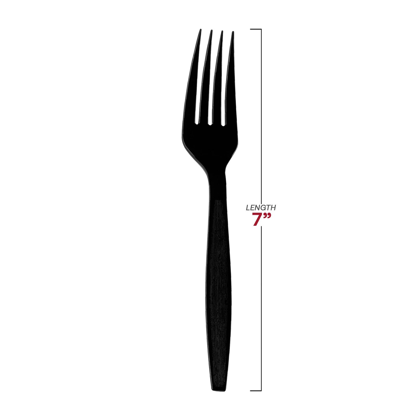 Black Plastic Disposable Forks (1000 Forks)