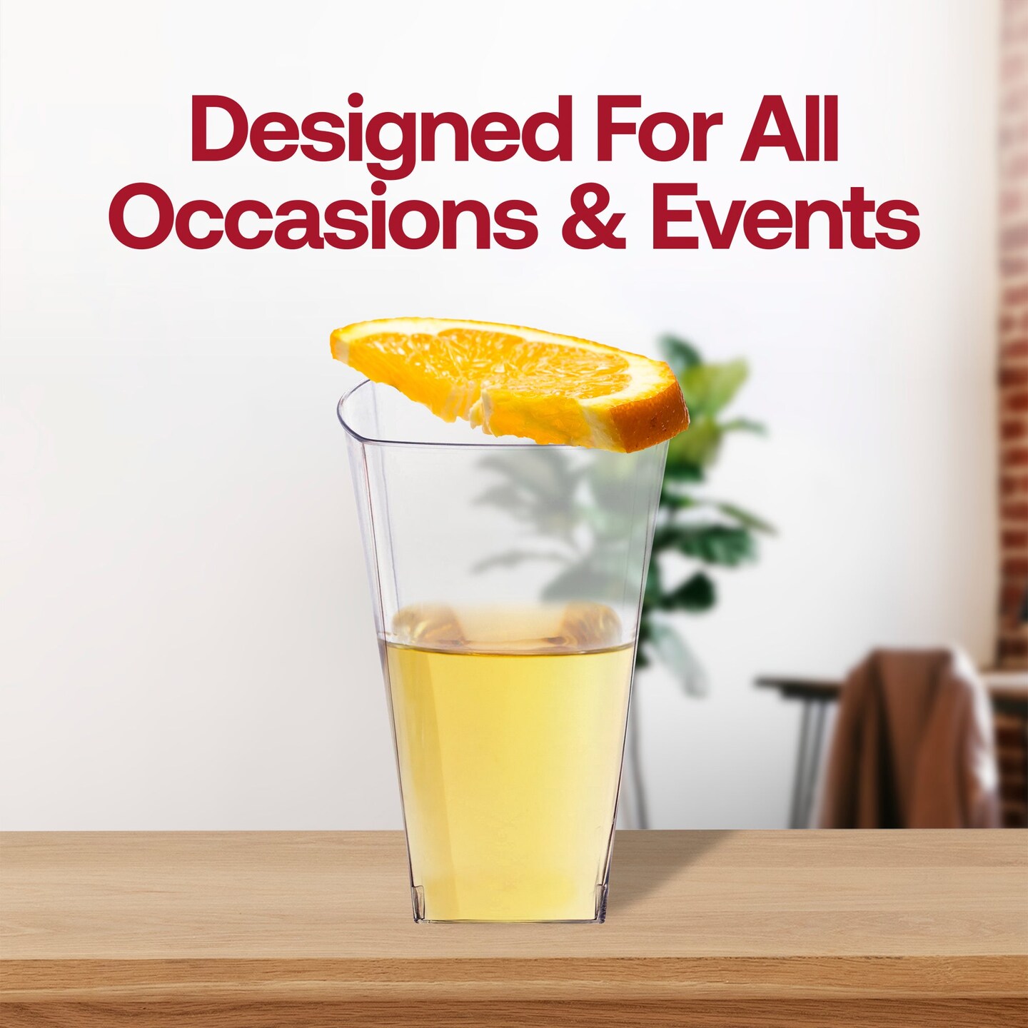 Clear Square Plastic Cups - 10 oz. (336 Cups)