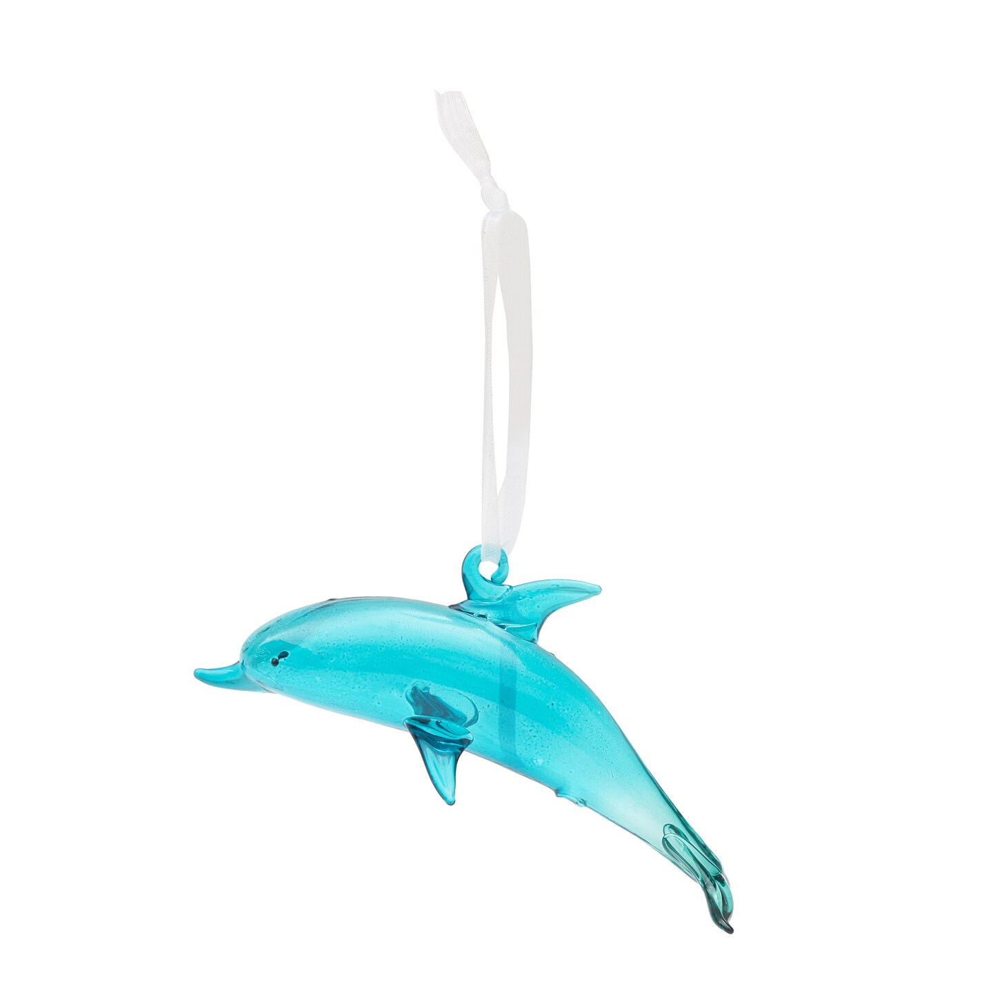 Glass Blue Dolphin Ornament