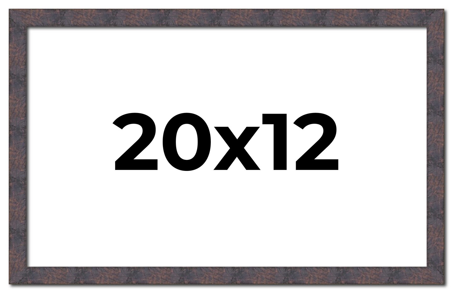 Slim Profile Brown Picture Frame - UV Acrylic, Backing Board, Hanging Hardware Included