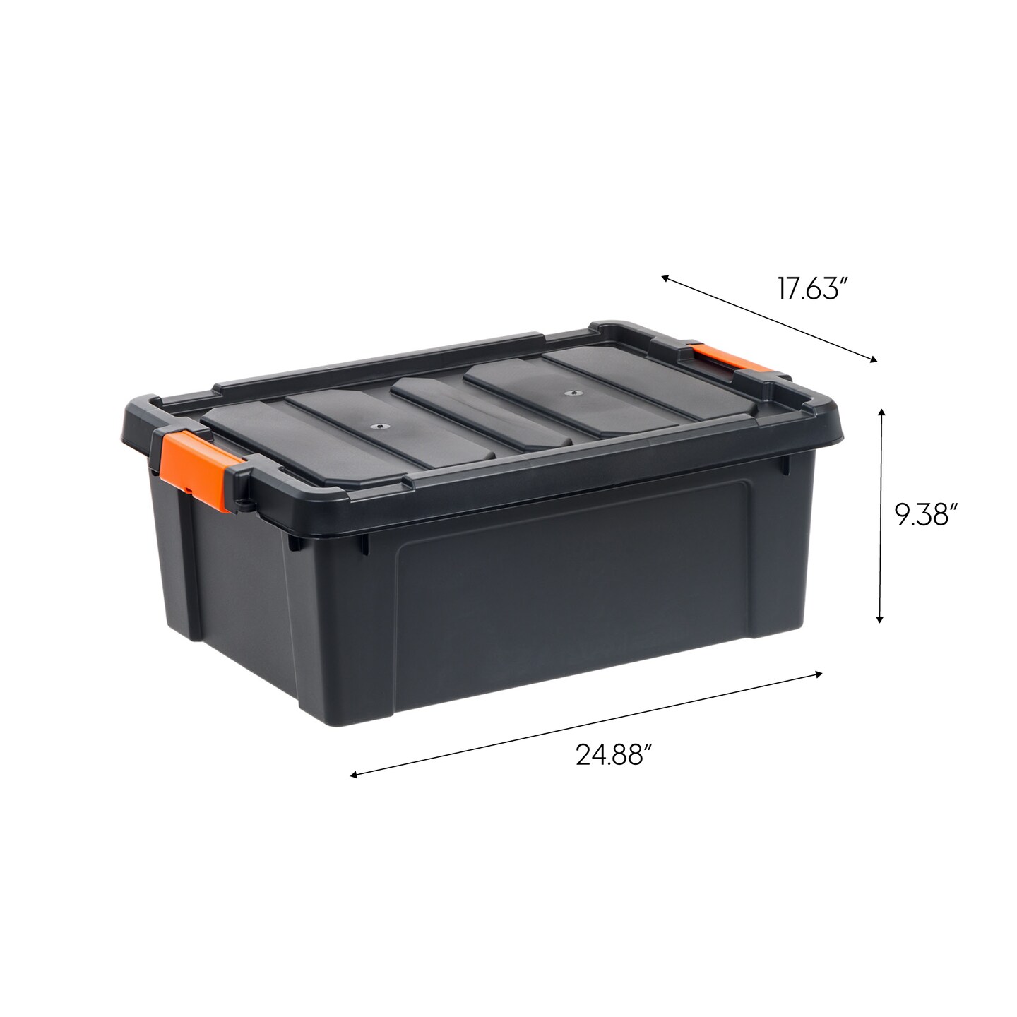 IRIS USA 12 Gal. Plastic Storage Bins with Lids, Latching Totes, Heavy Duty Containers