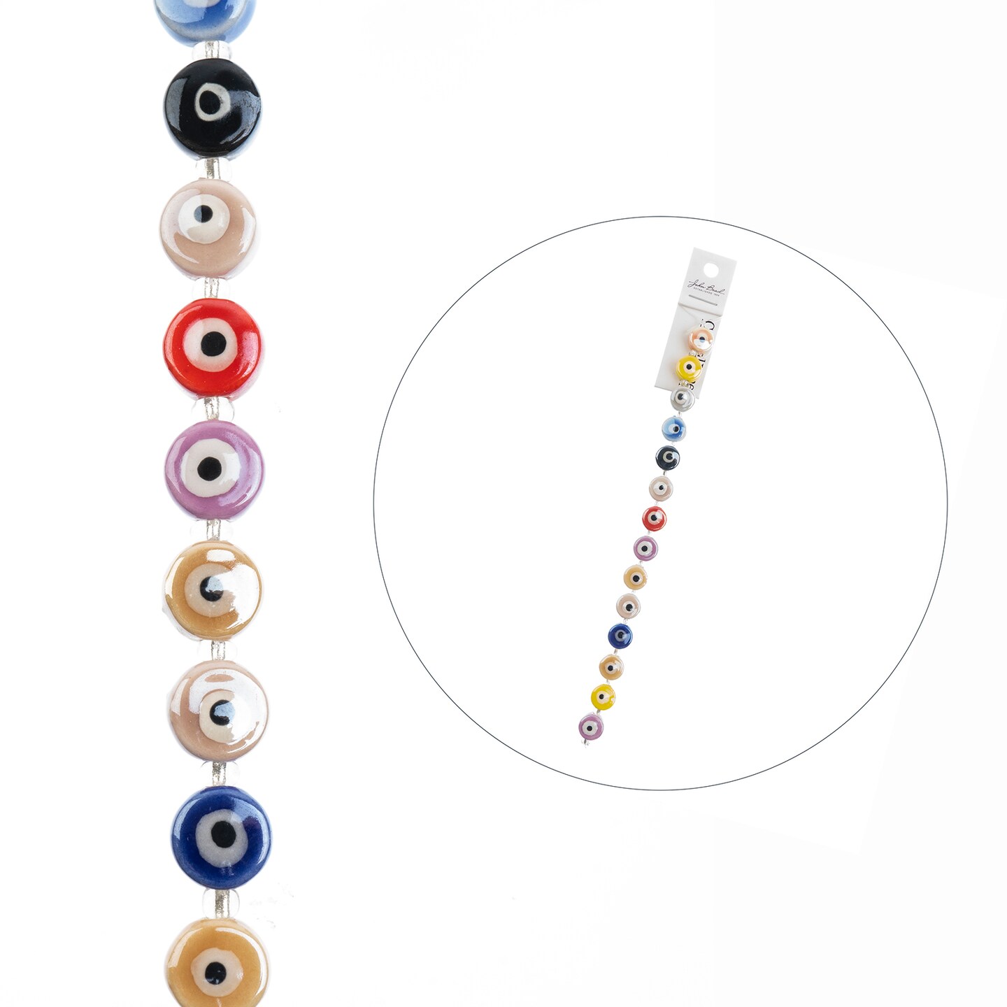 Crystal Lane DIY 7&#x22; Designer Glass Focal Bead Mix Strand