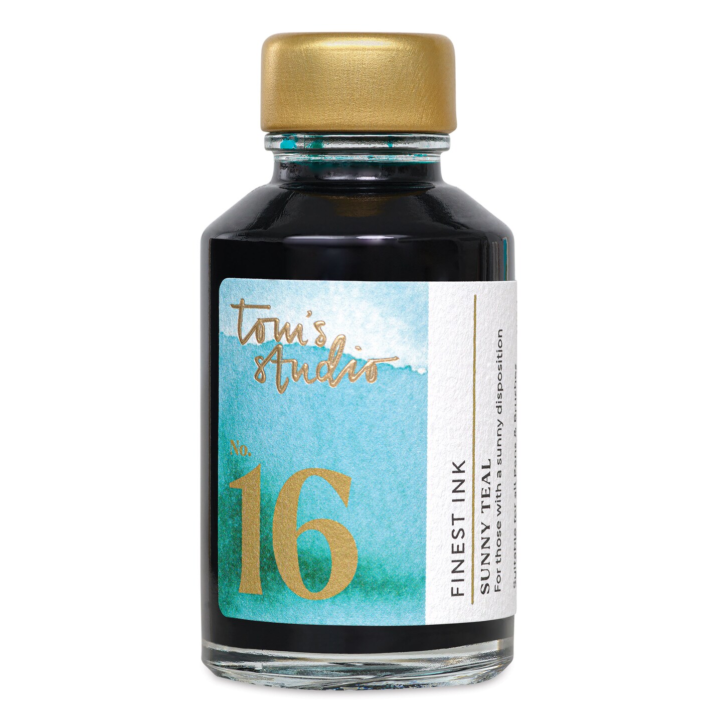 Tom&#x27;s Studio Fountain Pen Ink - 50 ml, Sunny Teal