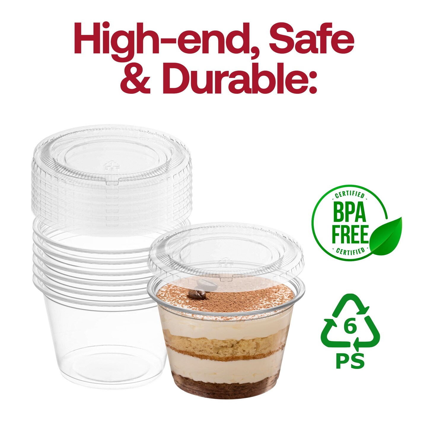 Clear Plastic Portion/Souffle Cups with Lids - 4oz (2500 Settings)