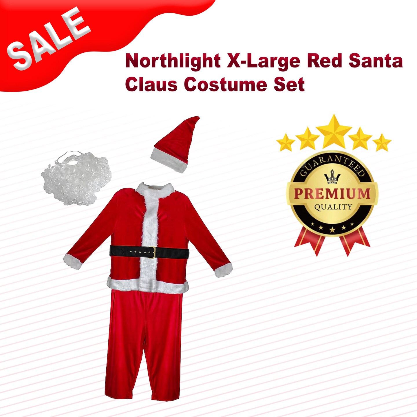 Northlight X-Large Red Santa Claus Costume Set