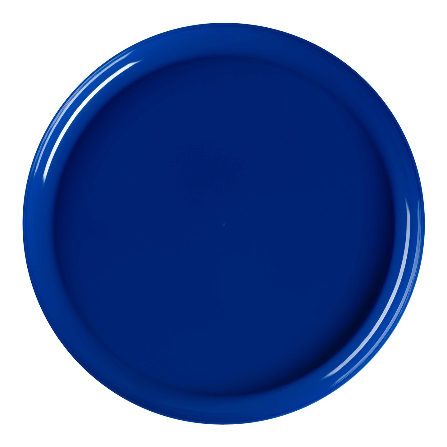 Solid Blue Flat Round Disposable Plastic Appetizer/Salad Plates - 8.5" (120 Plates)