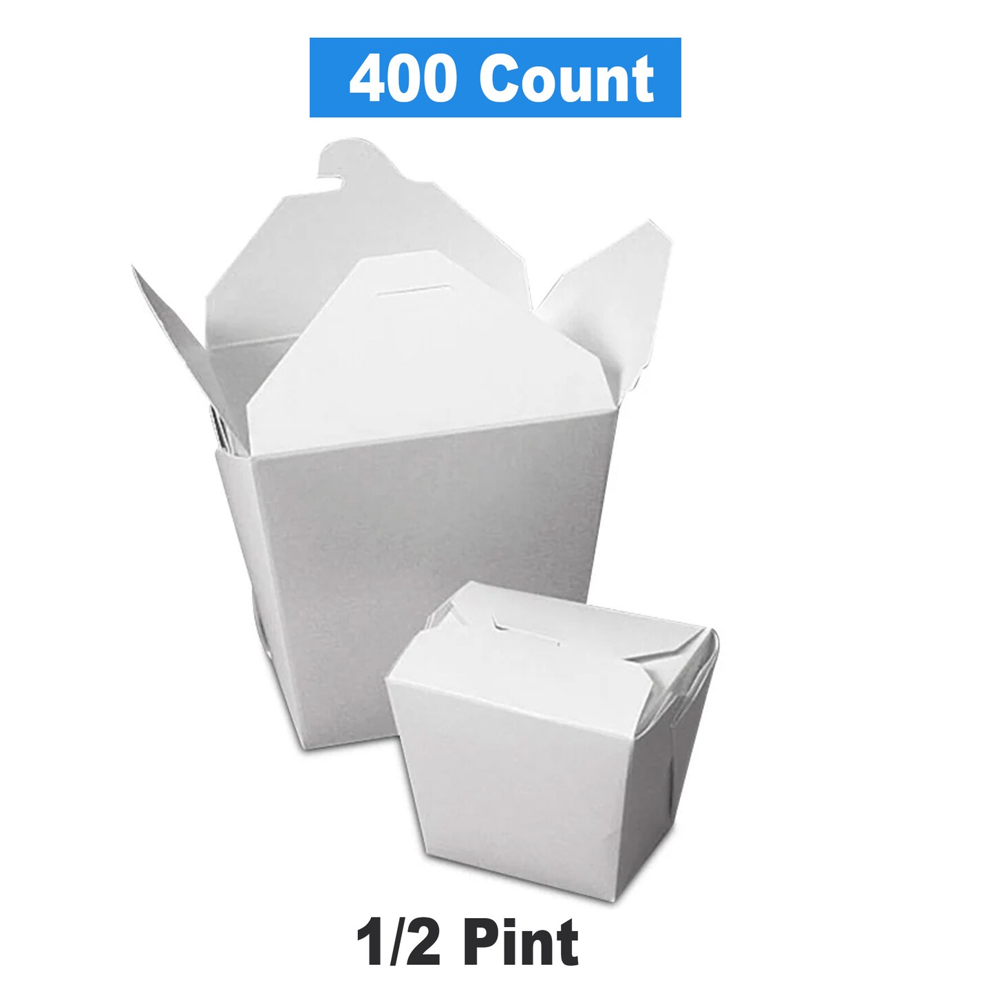 Microwaveable Chinese Take Out Boxes 1/2 Pint Pack of 400