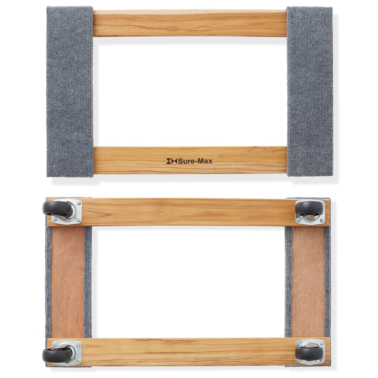 Sure-Max Heavy-Duty Furniture Moving Dolly, 2-Pack, Premium Hardwood with Swivel Casters, 1,320 lbs. Total Capacity